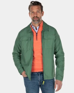 NZA New Zealand Auckland Katoenen overshirt met ritssluiting -