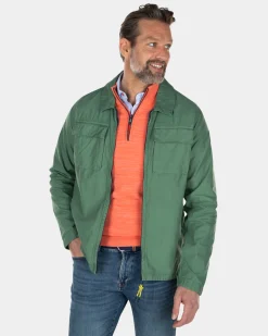 NZA New Zealand Auckland Katoenen overshirt met ritssluiting -