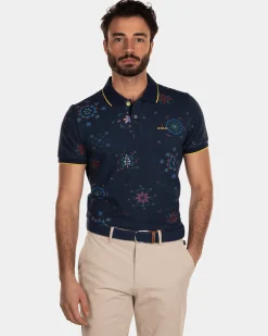 NZA New Zealand Auckland Katoenen polo met print -