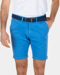 NZA New Zealand Auckland Katoenen stretch chino shorts Blauw