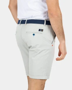 NZA New Zealand Auckland Katoenen stretch chino shorts Grijs