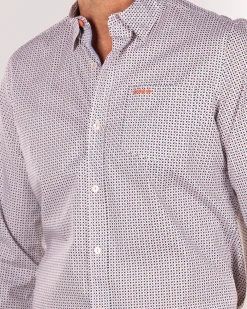 NZA New Zealand Auckland Katoenen stretch overhemd met print -