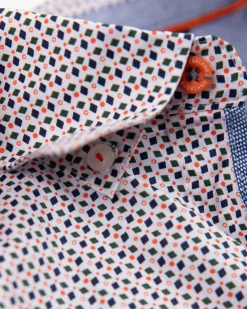 NZA New Zealand Auckland Katoenen stretch overhemd met print -