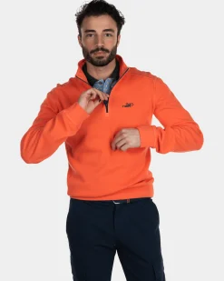 NZA New Zealand Auckland Katoenen sweater met halve rits -