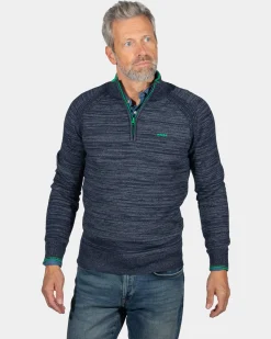 NZA New Zealand Auckland Katoenen trui met rits Grey -