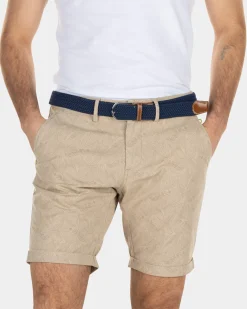 NZA New Zealand Auckland Korte chino met bladerprint -