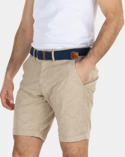 NZA New Zealand Auckland Korte chino met bladerprint -