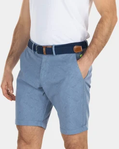 NZA New Zealand Auckland Korte chino met bladerprint -