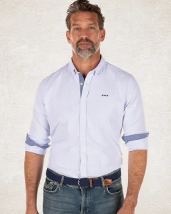 NZA New Zealand Auckland Lichtblauw basic katoenen overhemd