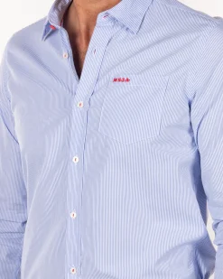 NZA New Zealand Auckland Lichtblauw katoenen overhemd -