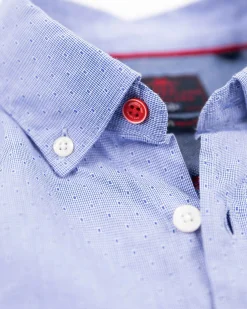 NZA New Zealand Auckland Lichtblauw katoenen overhemd -