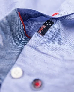 NZA New Zealand Auckland Lichtblauw katoenen overhemd -