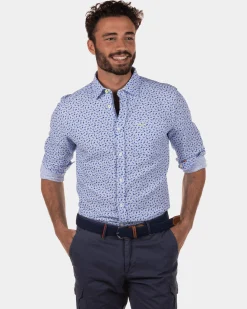 NZA New Zealand Auckland Lichtblauw katoenen overhemd Onoke -