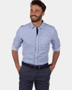 NZA New Zealand Auckland Lichtblauw katoenen overhemd Onoke -