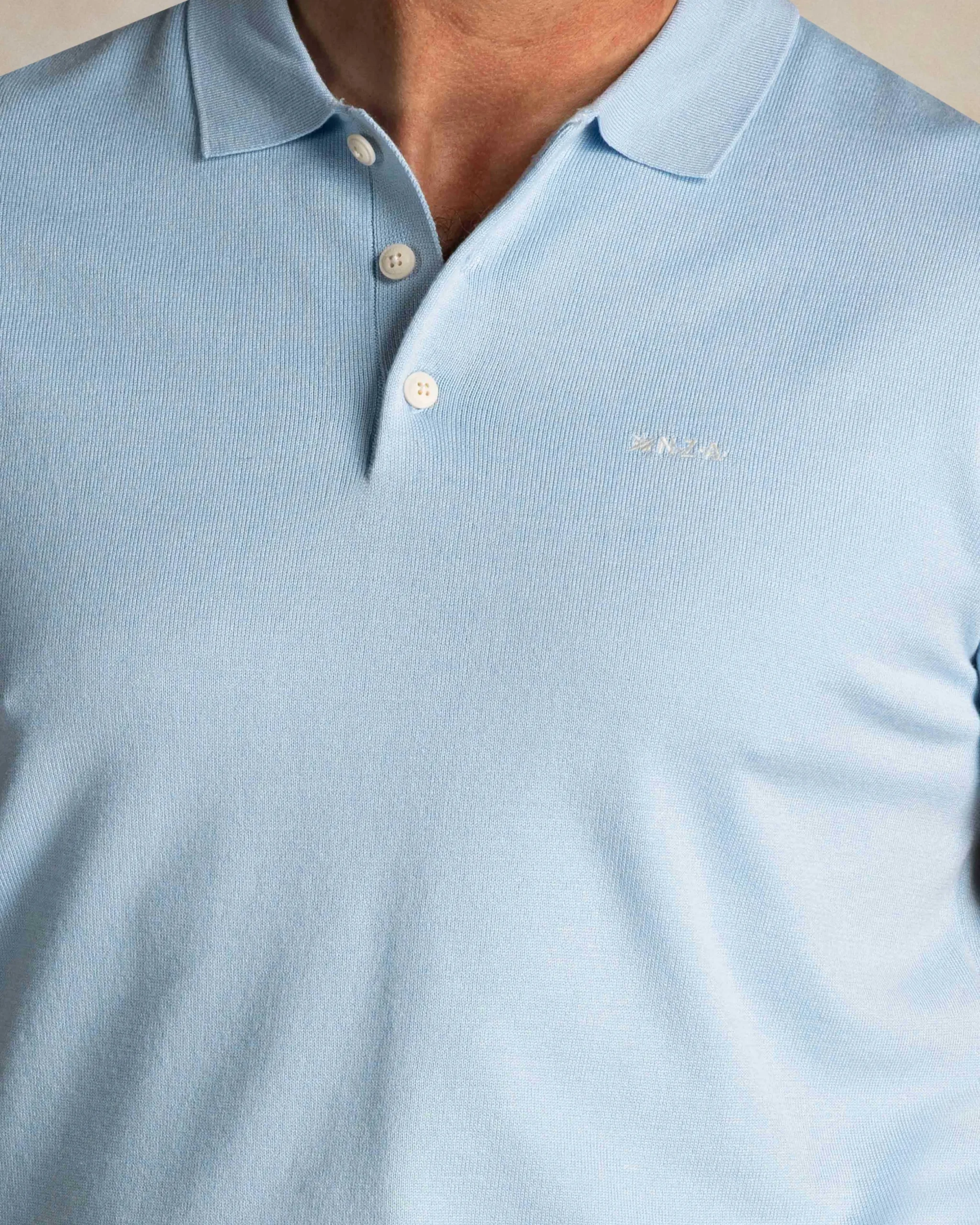 NZA New Zealand Auckland Lichtblauw klassiek poloshirt