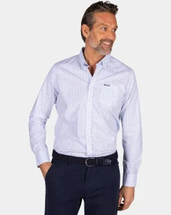 NZA New Zealand Auckland Lichtblauw overhemd met kleine stippen