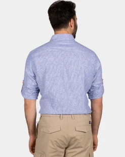 NZA New Zealand Auckland Lichtblauw overhemd met streep -