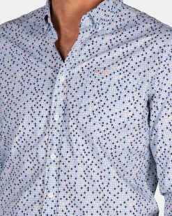 NZA New Zealand Auckland Lichtblauw overhemd met stippen