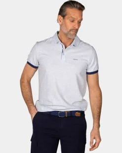 NZA New Zealand Auckland Lichtblauwe polo met navy details