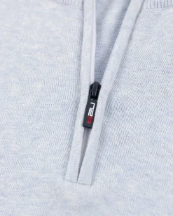 NZA New Zealand Auckland Lichtblauwe trui met halve rits -