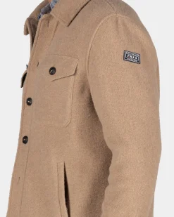 NZA New Zealand Auckland Lichtbruine korte wollen jas -