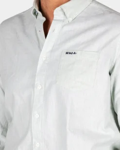 NZA New Zealand Auckland Lichtgroen effen katoenen overhemd