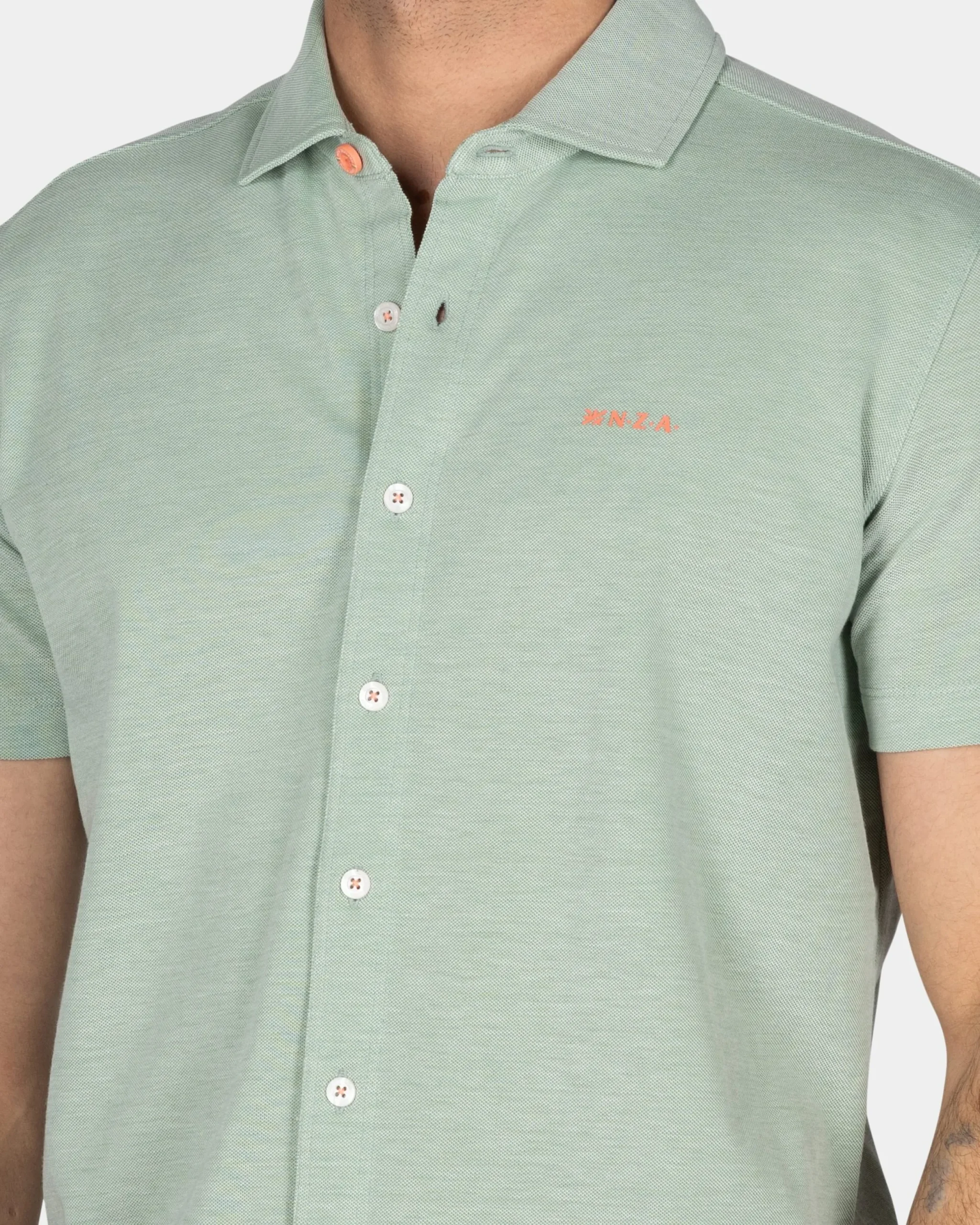 NZA New Zealand Auckland Lichtgroen overhemd met korte mouw