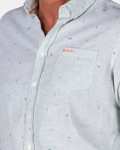 NZA New Zealand Auckland Lichtgroen overhemd met linnen