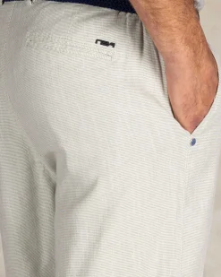 NZA New Zealand Auckland Lichtgroene chino shorts van katoen met linnen en tencel