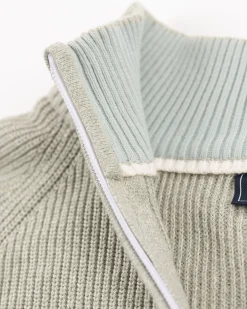 NZA New Zealand Auckland Lichtgroene gebreide trui met halve rits -