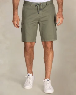NZA New Zealand Auckland Lichtgroene linnen cargo shorts