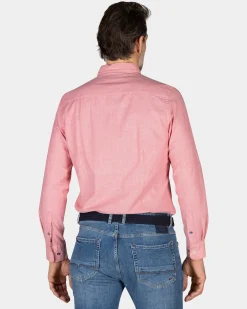 NZA New Zealand Auckland Lichtrood effen katoenen overhemd