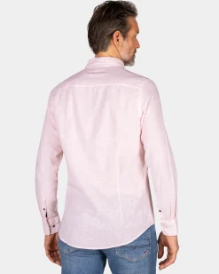 NZA New Zealand Auckland Lichtroze linnen overhemd