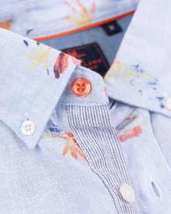 NZA New Zealand Auckland Linnen overhemd met bloemenprint -