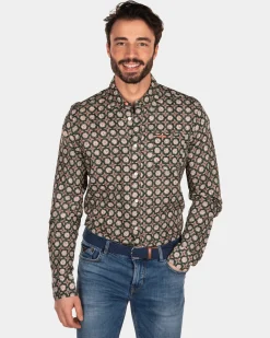 NZA New Zealand Auckland Linnen overhemd met bloemenprint -