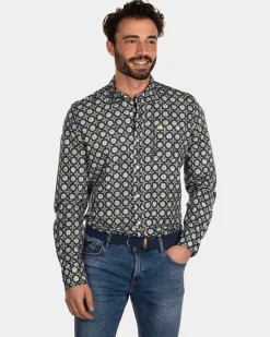 NZA New Zealand Auckland Linnen overhemd met bloemenprint -