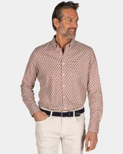 NZA New Zealand Auckland Linnen overhemd met print