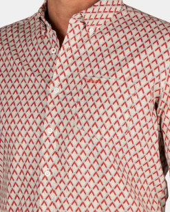 NZA New Zealand Auckland Linnen overhemd met print