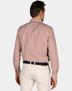 NZA New Zealand Auckland Linnen overhemd met print