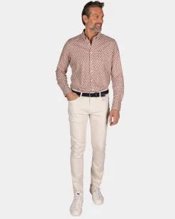 NZA New Zealand Auckland Linnen overhemd met print