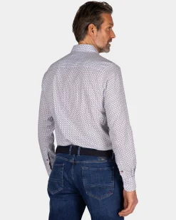 NZA New Zealand Auckland Linnen overhemd met rode print