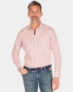 NZA New Zealand Auckland Linnen overhemd met stippen -