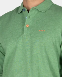 NZA New Zealand Auckland Longsleeve katoenen groene polo