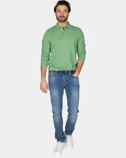 NZA New Zealand Auckland Longsleeve katoenen groene polo