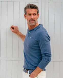 NZA New Zealand Auckland Longsleeve katoenen navy polo