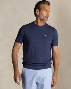 NZA New Zealand Auckland Marineblauwe katoenen trui met ronde hals