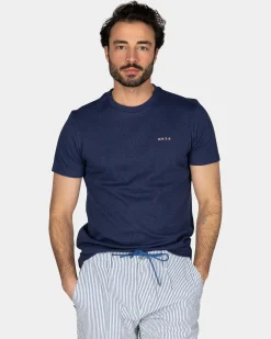 NZA New Zealand Auckland Navy effen t-shirt van organisch katoen