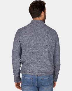 NZA New Zealand Auckland Navy gebreide pullover met halve rits -