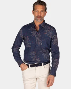 NZA New Zealand Auckland Navy geprint overhemd