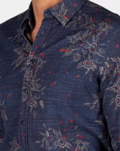 NZA New Zealand Auckland Navy geprint overhemd